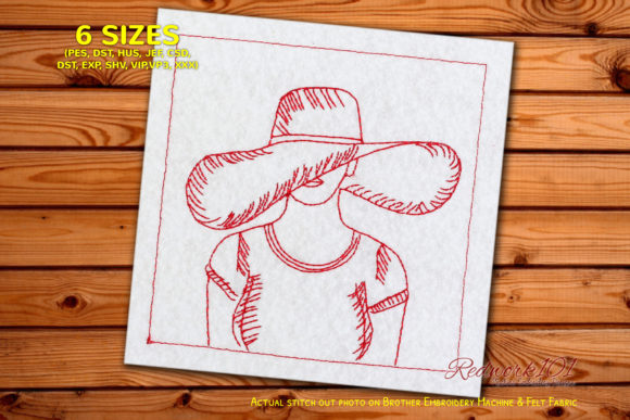 Face Covered with Hat Embroidery Review