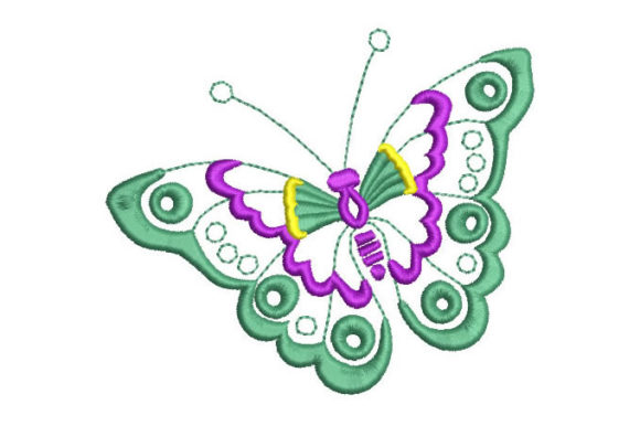 Flying Green Butterfly Embroidery Review