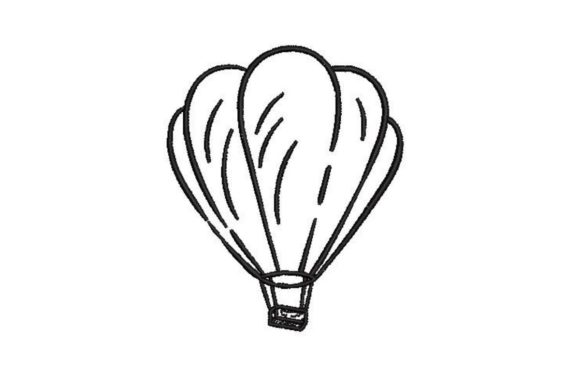 Hot Air Balloon Line Art Embroidery Review