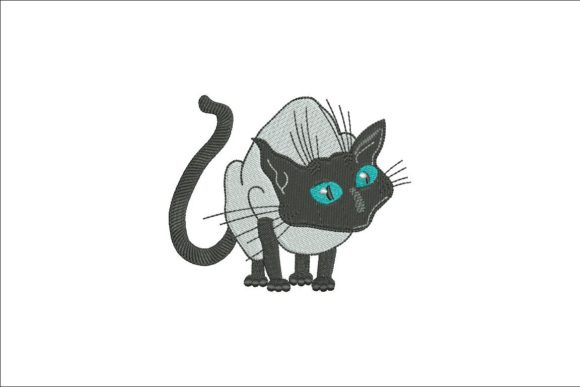 Siamese Cat Embroidery Review for Apparel Design