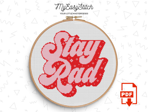 Stay Rad Cross Stitch Pattern Review for Holiday Collections