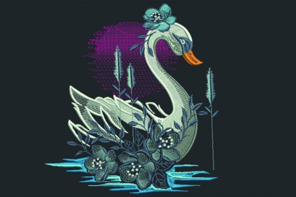 Swan Embroidery Design Review for Etsy Sellers