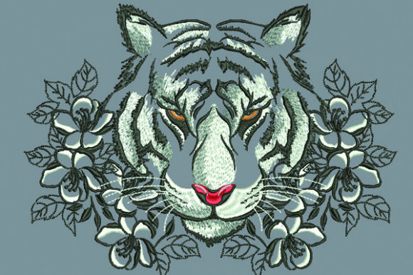 White Tiger Embroidery Design Review